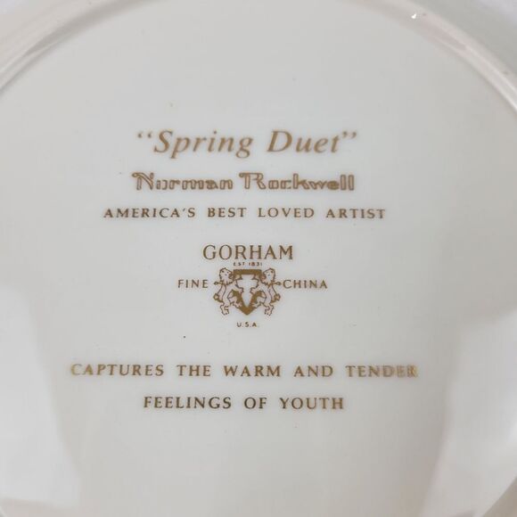 Norman‎ Rockwell "Spring Duet" Gorham Fine China Children's Set - Picture 15 of 15